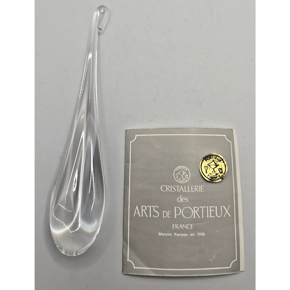 Vtg Christmas Ornament Cristellerie de Arts Of Protieux France Crystal 4.25" U97